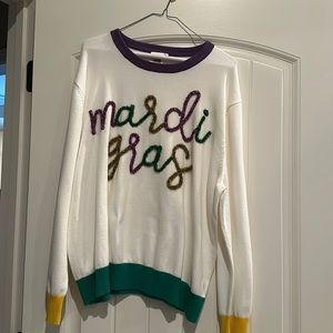 Queen of Sparkles Mardi Gras sweater